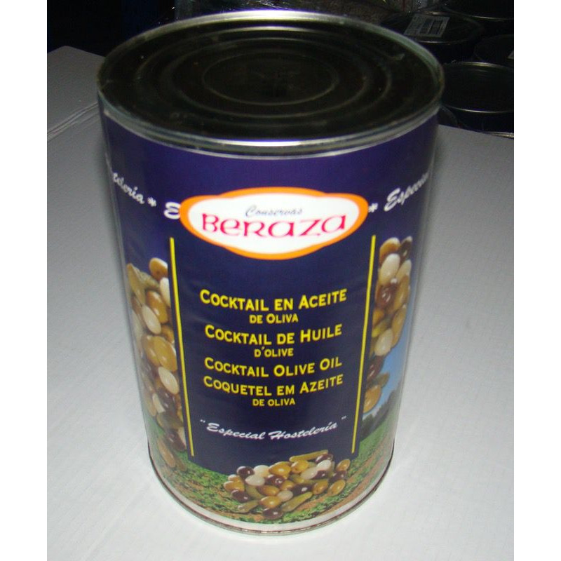 CÓCTEL DE ACEITUNAS CON ACEITE OLIVA LATA 3/5Kg